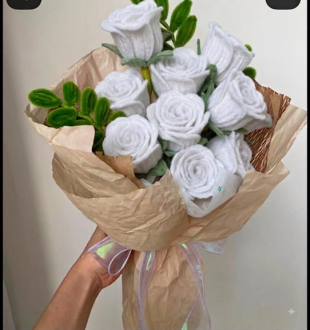 Premium Handmade Pipe Cleaner Rose Bouquet  