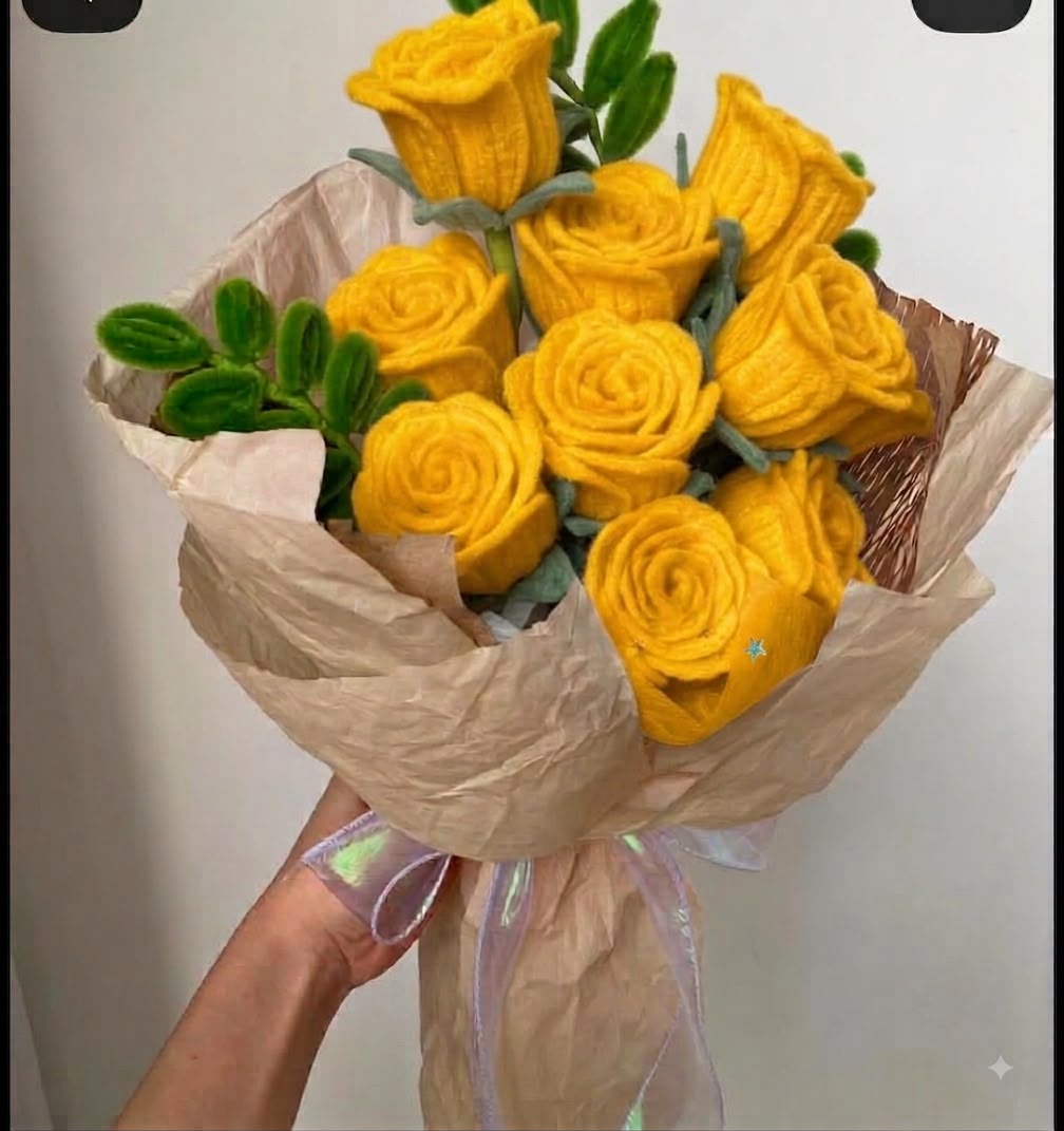 Premium Handmade Pipe Cleaner Rose Bouquet  