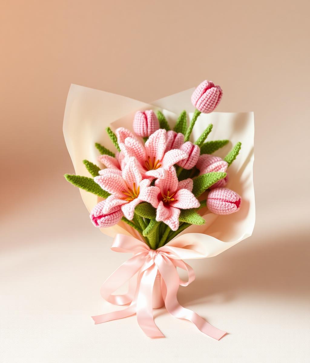 Pink lily bouquet — hero